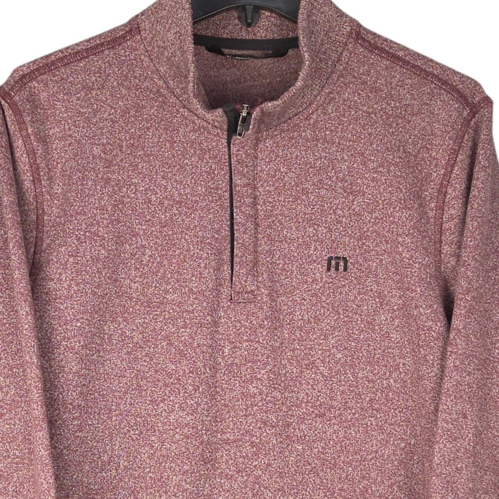 Travis Mathew Maroon Quarter-Zip Sweatshirt